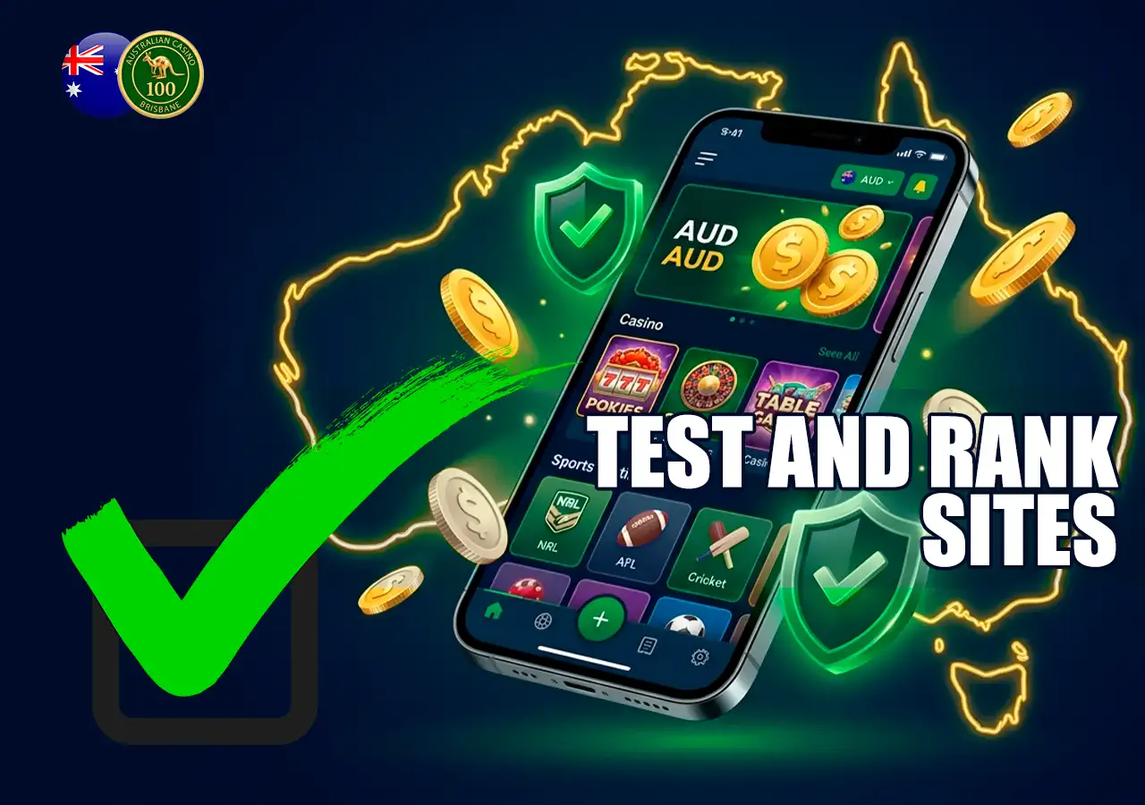 Security checklist and audit process diagram for ranking Australian online casinos